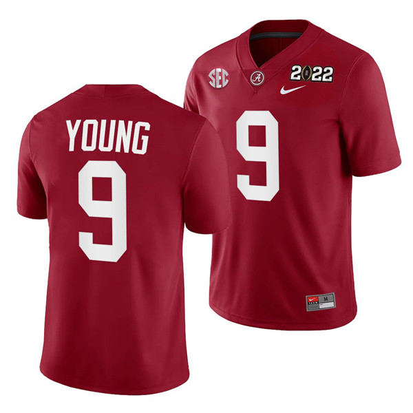 Men's Red Alabama Crimson Tide #9 Bryce Young 2022 Patch College Football Stitched Jersey